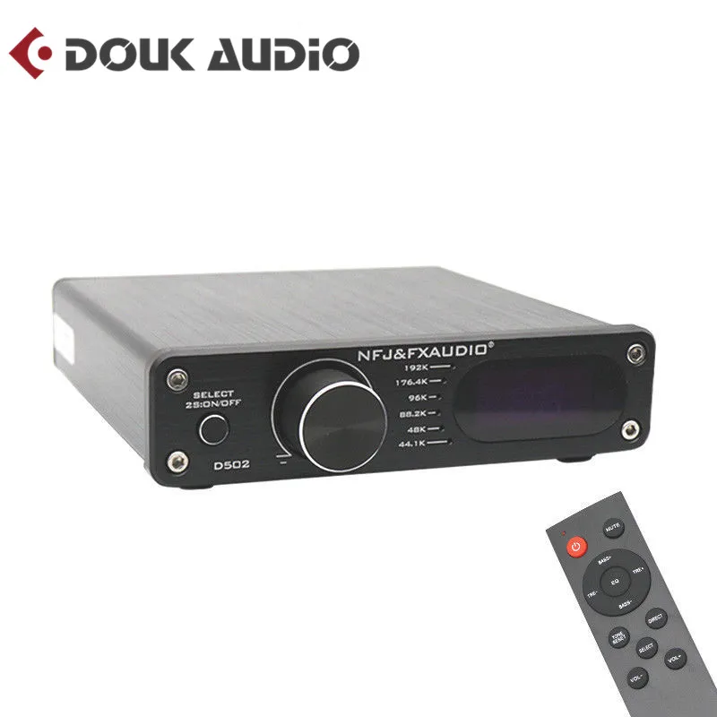 

Douk Audio NFJ&FXAUDIO D502 Hi-Fi Digital Amplifier 2.1 Subwoofer HiFi Power Amp Optical Coaxial DAC Audio Decoder