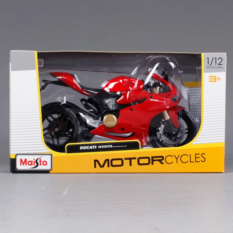 Красная модель мотоцикла Maisto 1:12 Ducati 1199 Panigale бесплатная доставка внутреннее