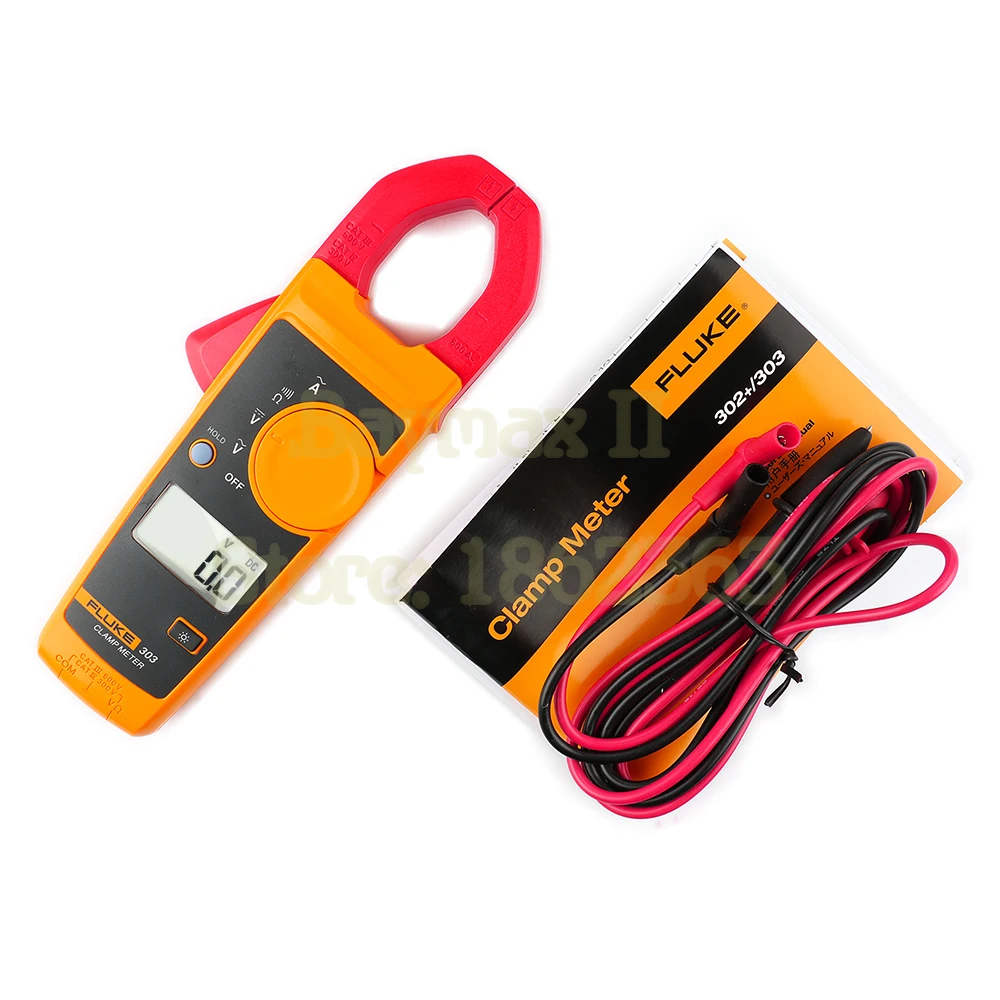 Fluke303/305 600A/999A AC Цифровой клещи с 600 В AC/DC напряжение тест и Ом измерения