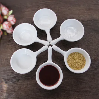 

Pack of 6pcs Vinegar saucer with handle dessert bowl kitchen tools vinegar bowl