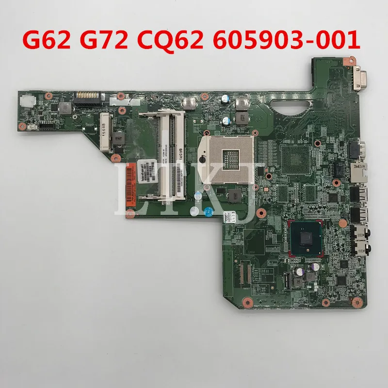 Высокое качество для G62 G72 CQ62 Материнская плата ноутбука 605903-001 605903-501 605903-601 HM55 UMA DDR3 полностью протестирована