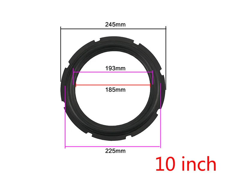GHXAPM 8 дюймов 10 дюймов 12 дюймов динамик резиновый объемный боковой запчасти для ремонта громкоговорителя складной Край DIY 1 пара
