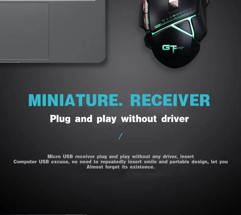 Беспроводная игровая мышь с зарядкой 2,4G, 4 файла, 4000 dpi, цветная мышка с подсветкой, офисные игры для ноутбуков, настольных компьютеров