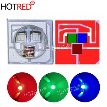 

Newest 10PCS 3w led 3535 rgb smd Ceramic Crafts High Power LED Chip 3W RGB LED COB Chip 3 W Light Lamp Full Color Red