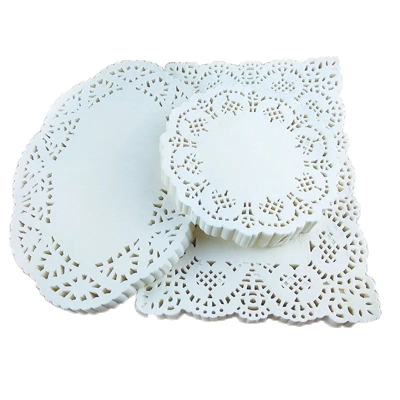 

150Pc White Round Lace Paper Mats Coasters Placemats Wedding Events Party Table Gift Doilies Doyleys Vintage Coasters Placemat