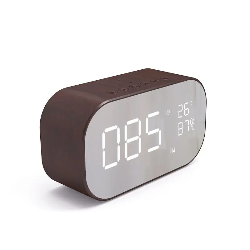 Wireless Bluetooth LED Mirror Digital Alarm Clock FM Radio LCD Temperature Display Snooze Speaker Electronic Watch Table Clock Wireless Bluetooth LED Mirror Digital Alarm Clock FM Radio LCD Temperature Display Snooze Speaker Electronic Watch Table Clock