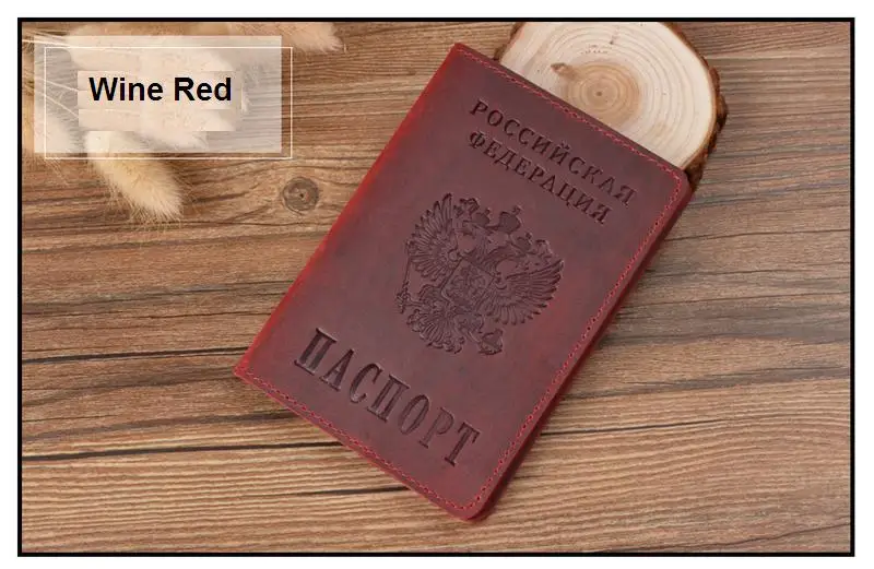 Горячая натуральная Crazy Horse кожа Обложка для паспорта Твердые кредитной ID Обложка кошелек с отделами для карт бизнес унисекс дорожный