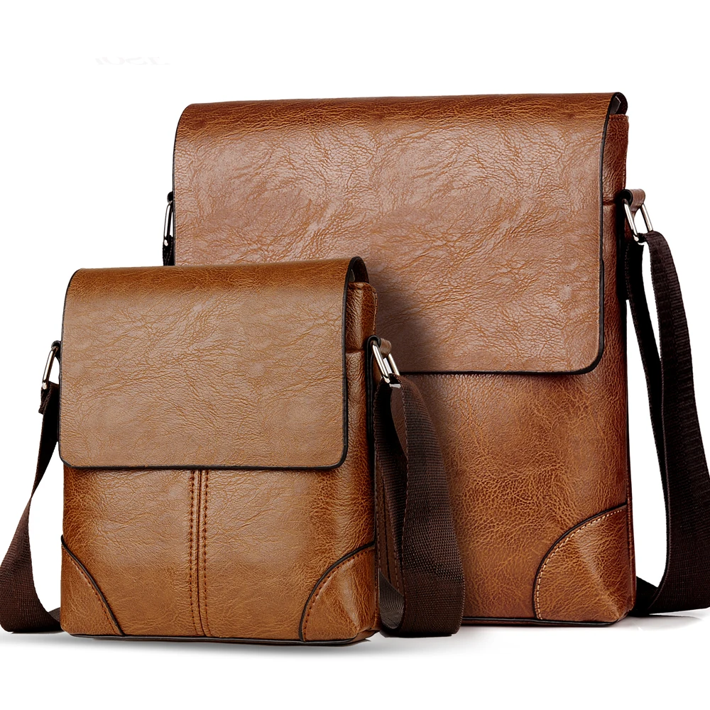 Dropshipping Men Bag High Quality PU Leather Briefcase For Teenage Boys