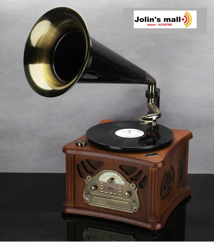 Высоко Класс Винтаж Small Horn ретро граммофон виниловых пластинок LP плеер для