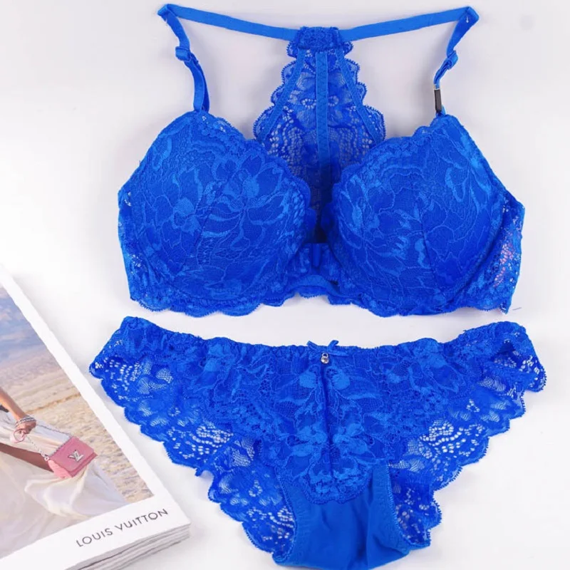 Nueva marca completa de encaje con encanto ropa interior VS secreto mujeres  bra set Cierre Delantero atractivo empuja hacia arriba el sujetador y  breves conjuntos conjunto de lencería BS290|lingeri|lingerie  industrylingerie sleepwear -