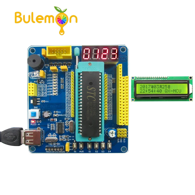 51 MCU el Mínimo Sistema Desarrollo Series placa todas las I/O Puerto Externo-UK 51 MCU el Mínimo Sistema Desarrollo Series placa todas las I/O Puerto Externo-UK