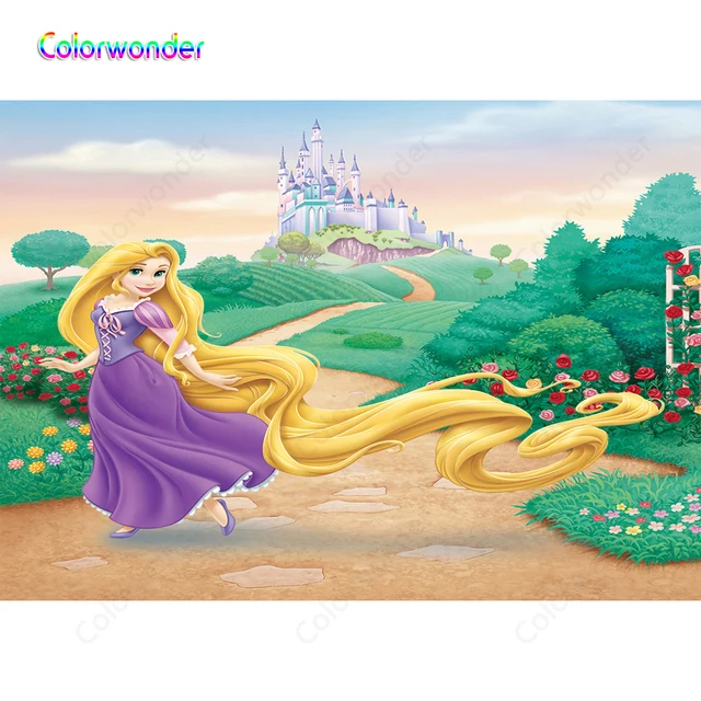 Colorwonder背景ロング髪王女ラプンツェル7x5ft春と白の城の背景子供の誕生日 Background Aliexpress