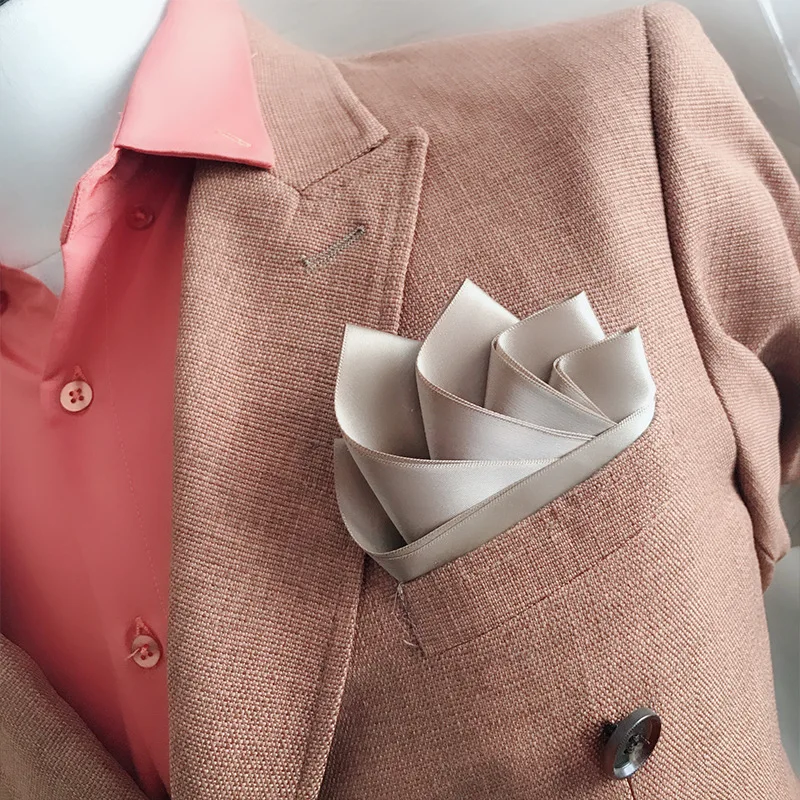 

Business Pocket Towel Men's Suit Dress England Pure Color Square Towel Straight Insert Molding Wild Wedding Dress Accessories