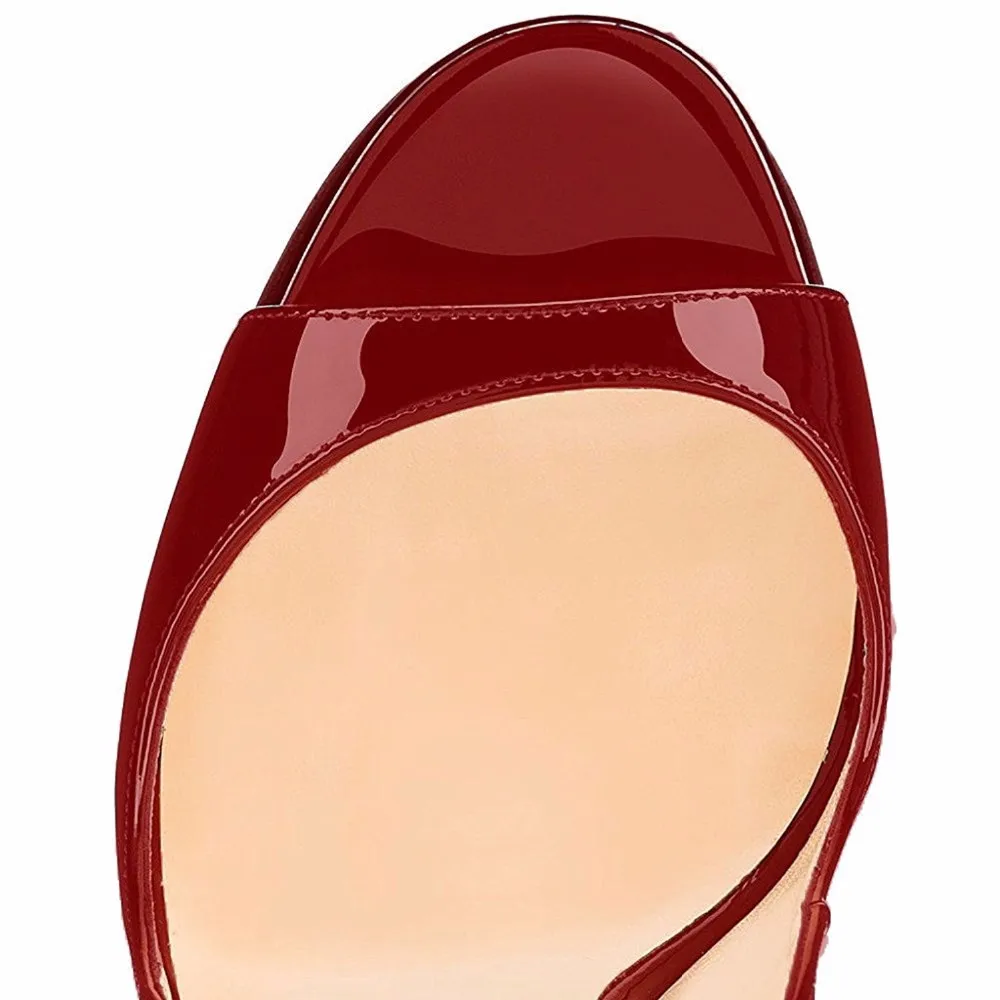 Amourplato/женские босоножки на высоком каблуке 12 см с открытым носком и ремешком на пятке модельные туфли с открытым носком и ремешком на щиколотке цвет черный, бежевый; размеры US5-13