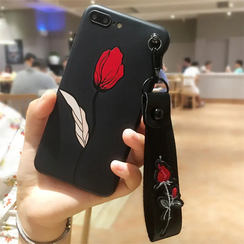 Чехол для телефона с 3D вышивкой розы Boucho чехол s iphone XS Max силиконовый цветочным