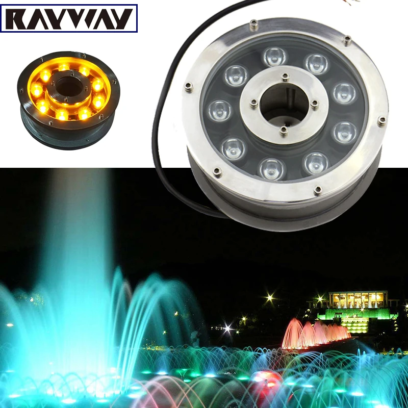 RAYWAY 6W 12W 18W Outdoor LED Pond light IP68 Waterproof LED fountain