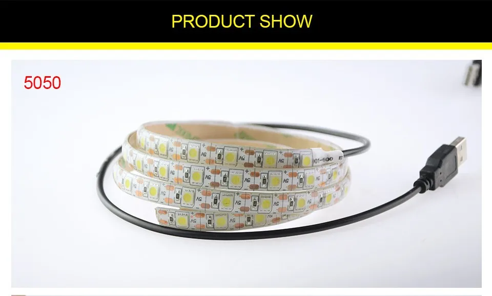 DC 5V Led USB Strip SMD 2835 5050 USB Led Stripe 12
