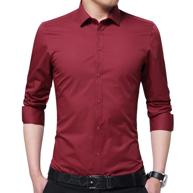 

Fashion Brand Camisa Masculina Long Sleeve Shirt Men Korean Slim Design Formal Casual Male Dress Shirt Size M-5XL