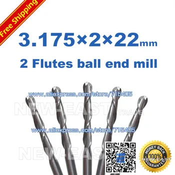 

3.175*2*22mm 2 flutes(two flutes) ball end mill,milling cutters,cutting tools,solid carbide,cnc router bits