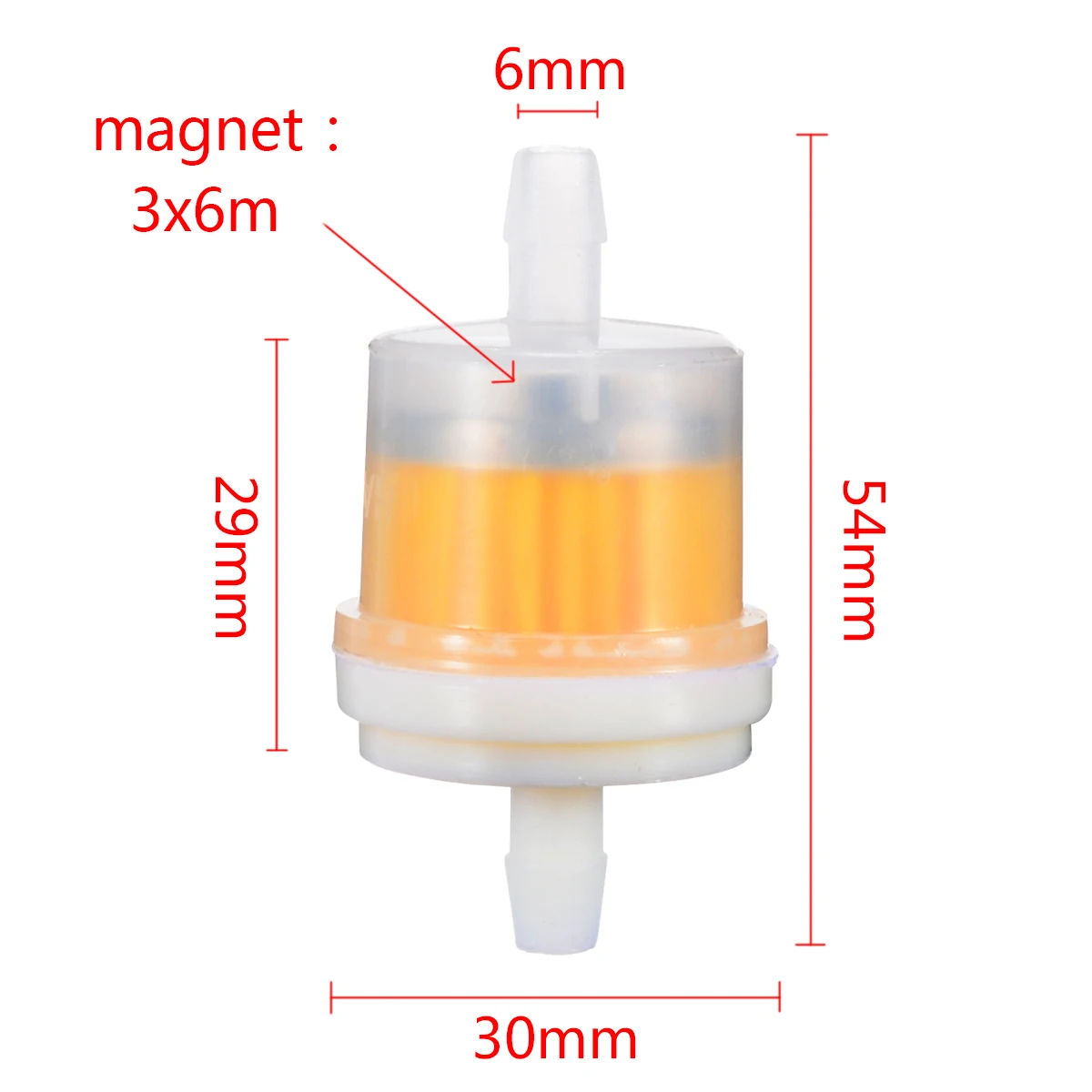 For Universal Motorcycle 10pcs 1/4" 6-7mm Motorcycle Scooter Hose Gasoline In-line Clear Fuel Filter