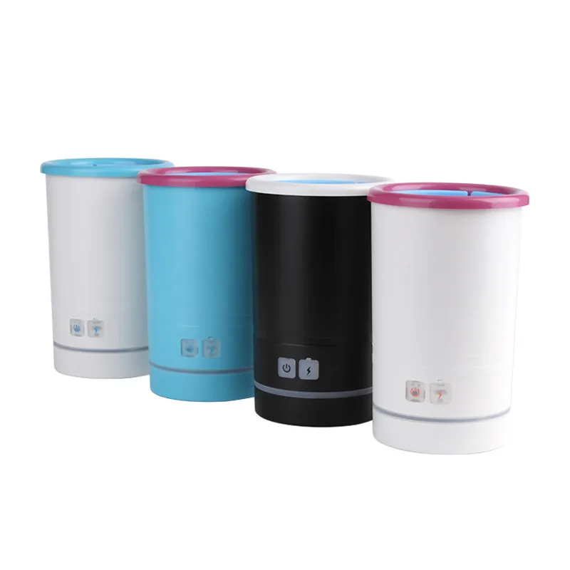 Portátil perro limpiador de carga USB automática Pet lavado de pies taza perro gato Garra Para lavar cerdas de silicona para mascotas limpio cepillo