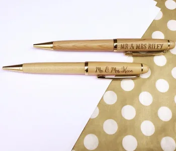 

personalised Wedding drop box guestbook pen, alternative wedding guestbook wooden signature pens baby shower drop box top pen