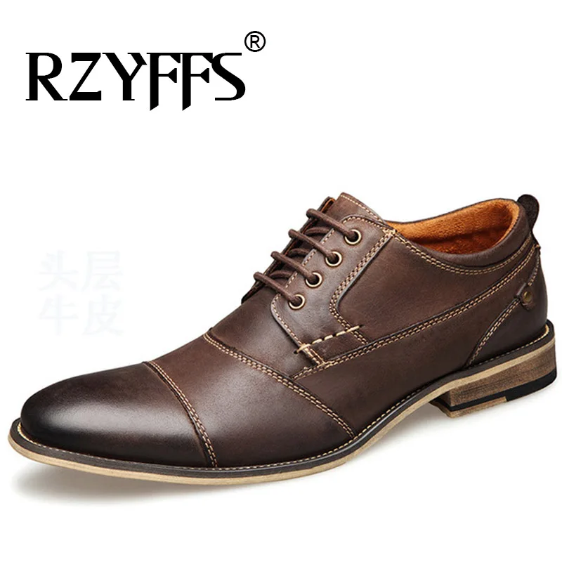 Genuine Leather Lace-up New Men Dress shoes formal shoes men's Handmade business shoes wedding shoes Big Size 50 A51-94