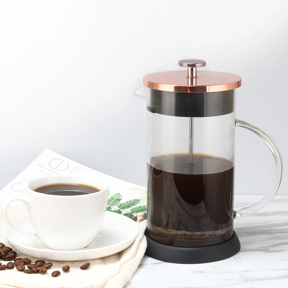 Stainless Steel + Borosilicate French Presses Coffee Pot, Coffee Maker
