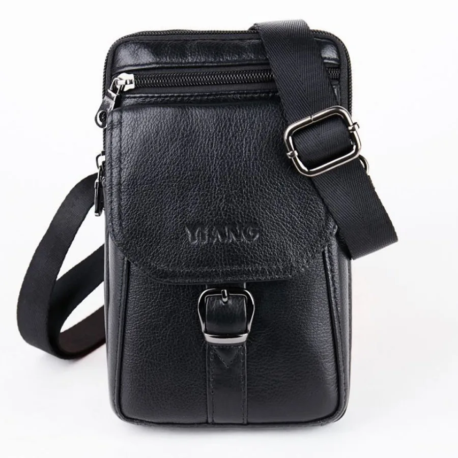 Для Мужчин's Винтаж из натуральной кожи, Воловья кожа, крючок с ремешком и пряжкой, на открытом воздухе, независимая сумка-мессенджер через плечо Талия Fanny Pack на открытом воздухе, бумажник, сумочка, сумка на ремне сумки