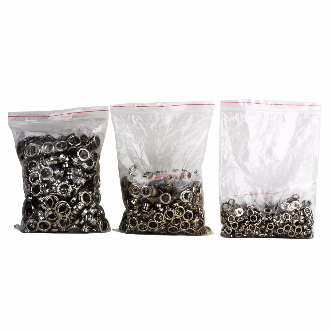Professional Grommets Machine with 3 Dies And 1500pcs Grommets 6/10/12mm Hand Press Grommet Eyelet Machine Kit Eyelets