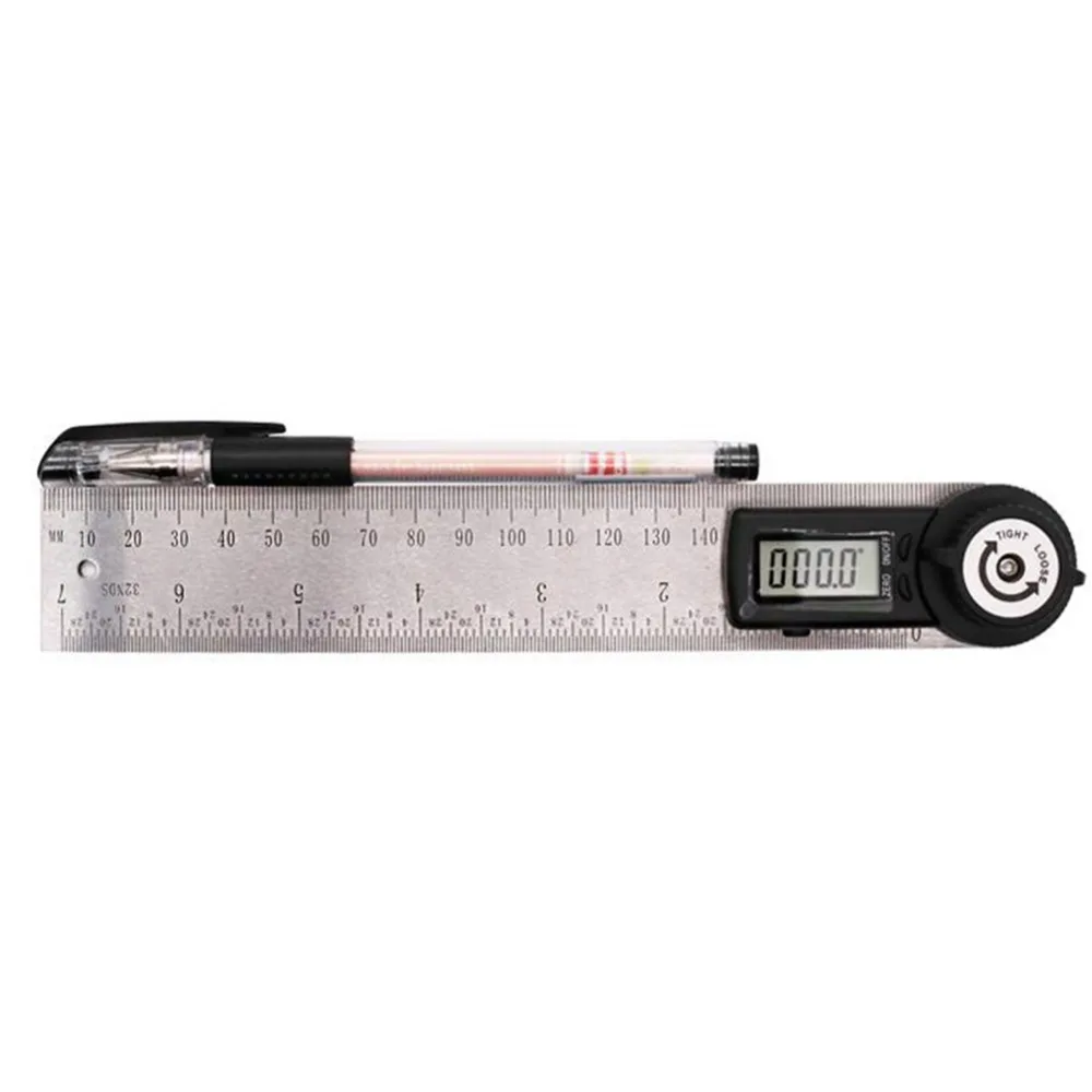 200mm Electronic Digital Protractors Inclinometer Goniometer Level Angle Ruler Meter Finder Positioner Gauge Stainless Steel