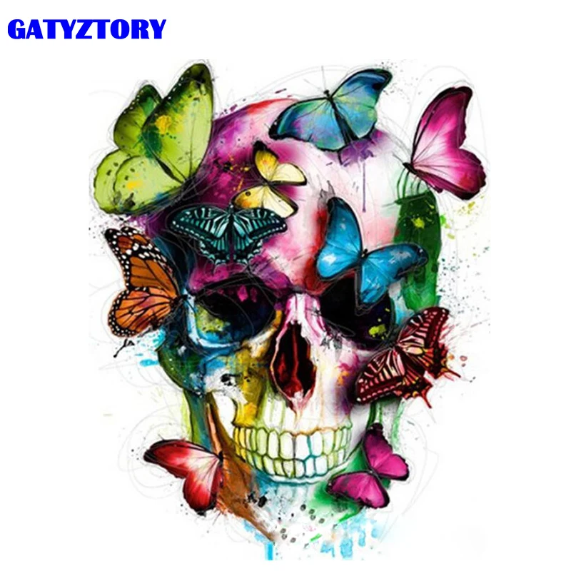 

GATYZTORY Frame Abstract Butterfly DIY Painting By Numbers Kits Modern Wall Art Canvas Painting Unique Gift For Home Decoration