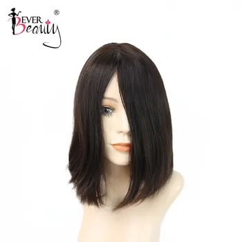 

Straight Bob Double Drawn Wavy Kosher Wigs Raw Russian Human Hair Shevy Cap Jewish Wig with Silk Top Ever Beauty Remy