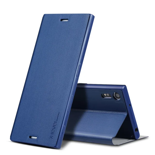 

X-Level Luxury Business Style PU Leather phone Case for Sony Xperia XZ Flip Cover for Sony Xperia XZ Stand Ultra thin flip case