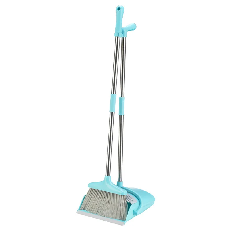 High Quality Dustpan Soft Bristle Broom Thicken Household Sweep Floor Multi Functional Non Slip Handle Cleaning Tool Multicolor