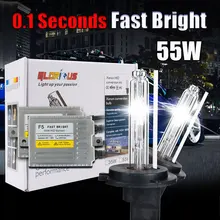 HID ксенона Быстрый яркий Тонкий балласт 55 Вт F5 H1 H3 H4-1 H7 H8 H9 H10 9004 9006 881 880 D2S ксеноновые h7 6000 К