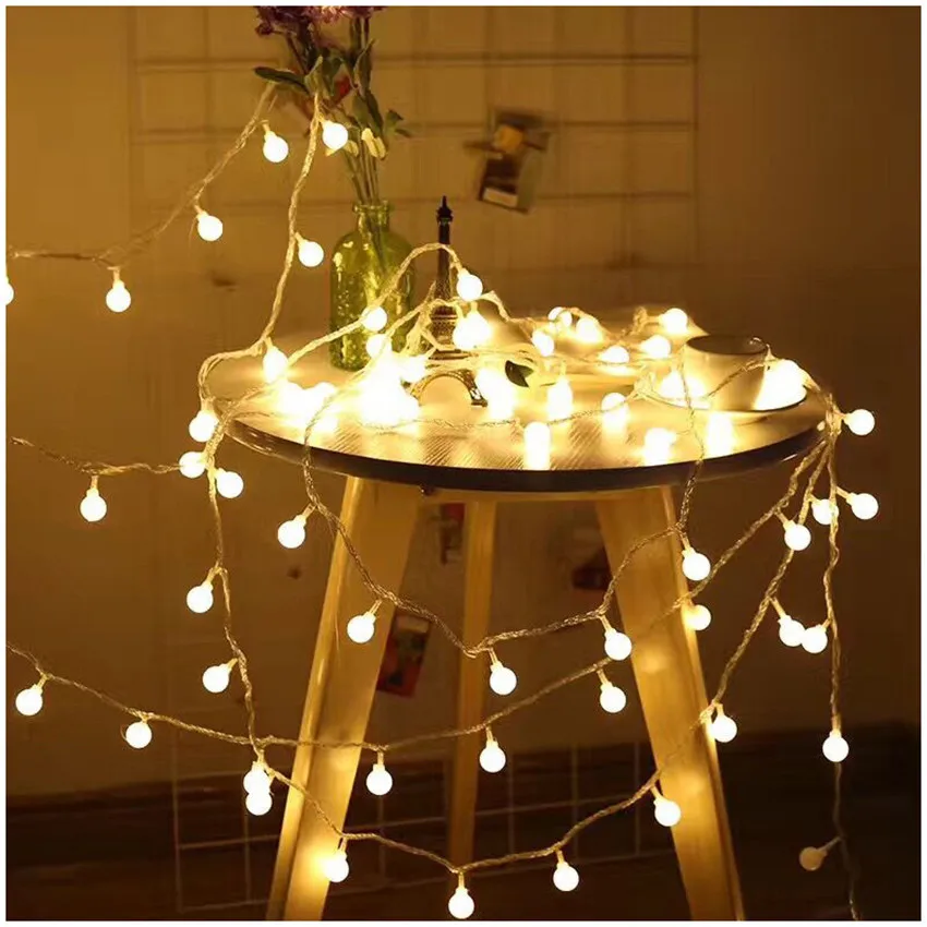 

1.5M/3M LED Ball Garland String Light AA Battery Operated Waterproof LED Fairy Lights For Christmas Tree Wedding Party Decor