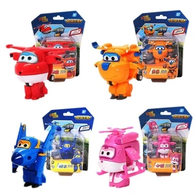 4 шт./компл. миниатюрные самолеты Super Wings деформирующиеся роботы экшн-фигурки
