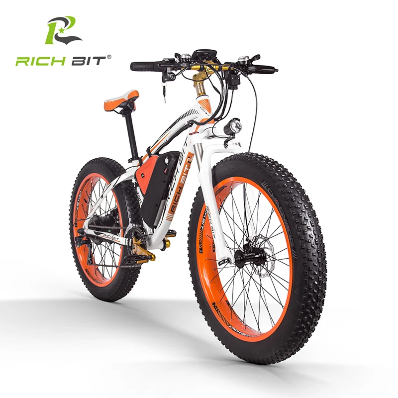 Sale RichBit New RT-012 Plus Powerful Electric Bike 21 Speed 17AH 48V 1000W Fat Tire Ebike With Computer Speedometer electric Odomet 1