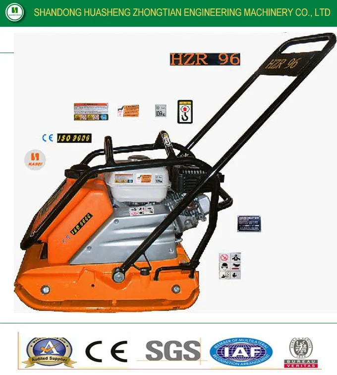 construction machinery Plate Compactor for sale /gasoline Soil Tamper Compactor HZR96