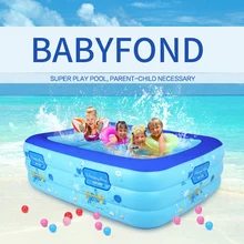 Очень большой бассейн для взрослых, 5 размеров, детский бассейн, квадратный складной надувной детский бассейн