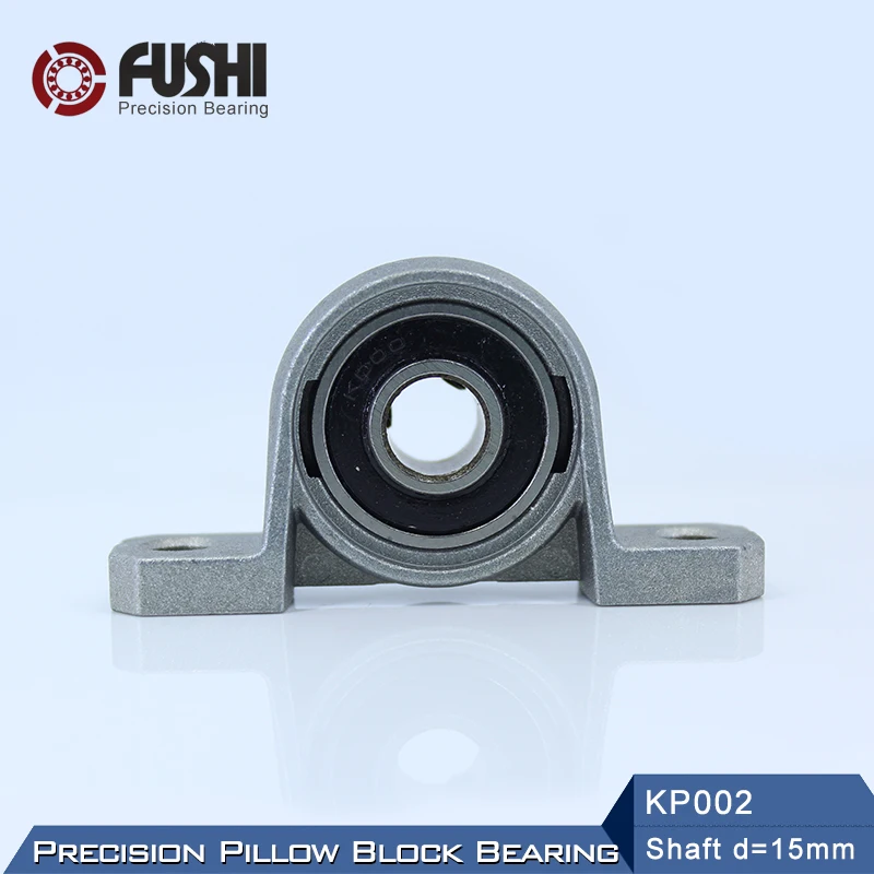 KP002 Pillow Block Housing Ball Bearing 15mm Inner Diameter Iron Alloy 