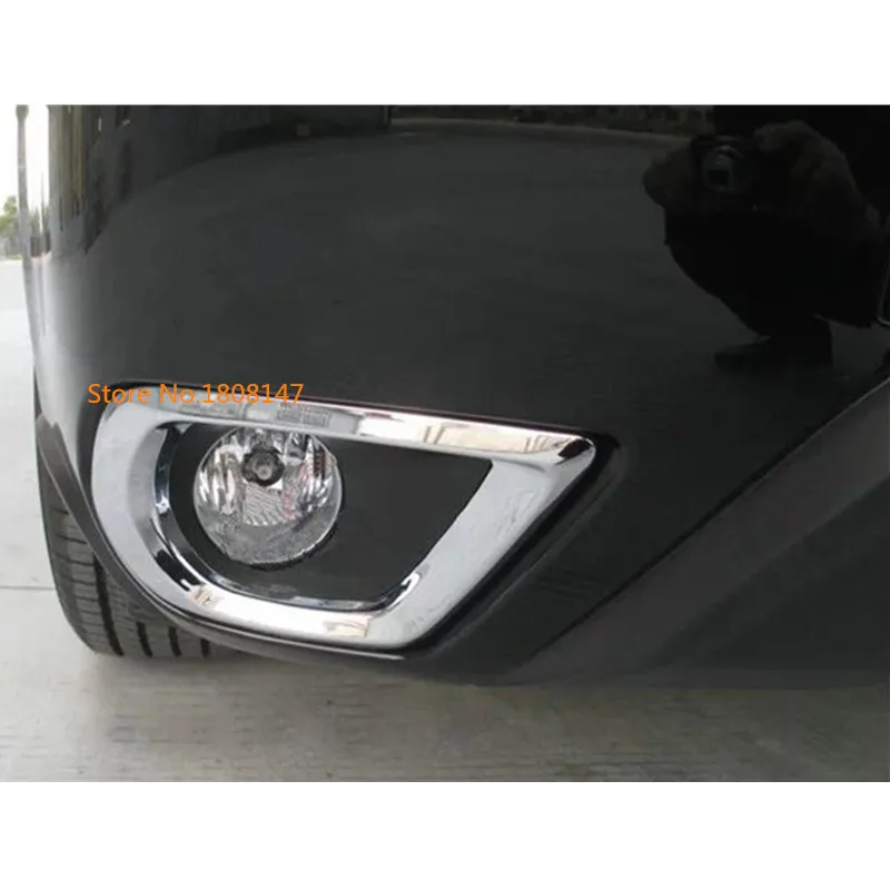 Car body front fog light font b lamp b font frame stick styling ABS Chrome cover