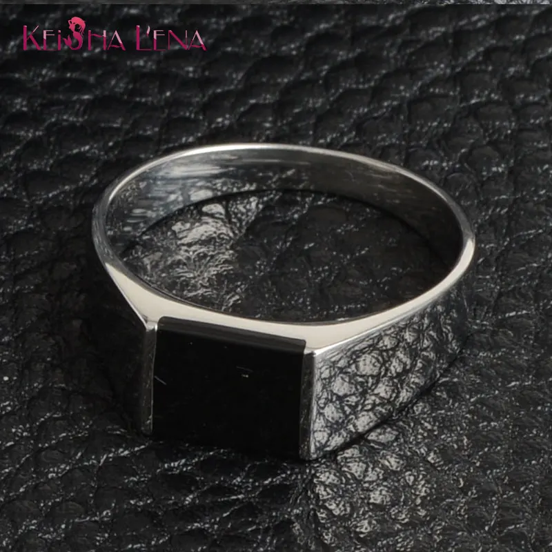 Rectangular Natural Stone Indian Style 316L Stainless Steel Rings stainless steel ring,finger ring,silver ring