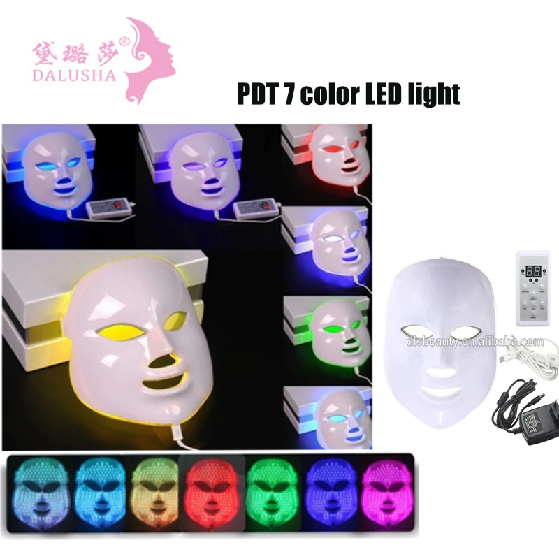 

PDT 7 color lights led photon therapy mask facial mask for face lifting for home use