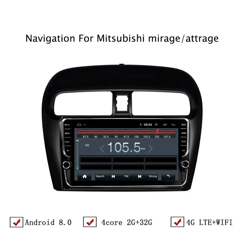 9 &quotAndroid 6 0/8 1 Автомобильная dvd навигационная система для Mitsubishi Mirage Attrage
