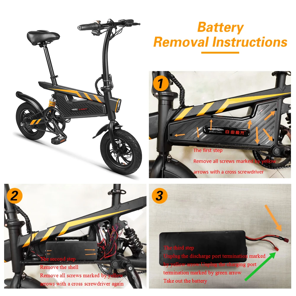 Flash Deal Ziyoujiguang t18 Electric Bike Aluminum Alloy 250W Motor 36V 25Km/h max IP54 Waterproof Lightweight Foldable Electric Bicycle 1