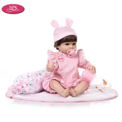 NPK 42 см Силиконовая девочка Reborn Baby кукла, образовательные игрушки, виниловые реалистичные новорожденные дети принцесса Малыш Мода куклы