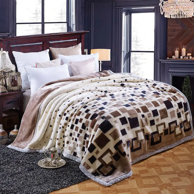 Simple-colorful-plaids-print-winter-blankets-linens-super-soft-raschel-fiber-180x220cm-200x230cm-multifunctional-bedsheet (4)