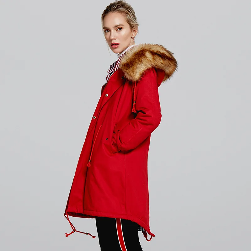 Winter Jacket Women 2018 New Parkas Casual Hooded Fur Coat Thicken Cotton Red Parka Black Military Jacket Woman Outwear Parkas Winter Jacket Women 2018 New Parkas Casual Hooded Fur Coat Thicken Cotton Red Parka Black Military Jacket Woman Outwear Parkas